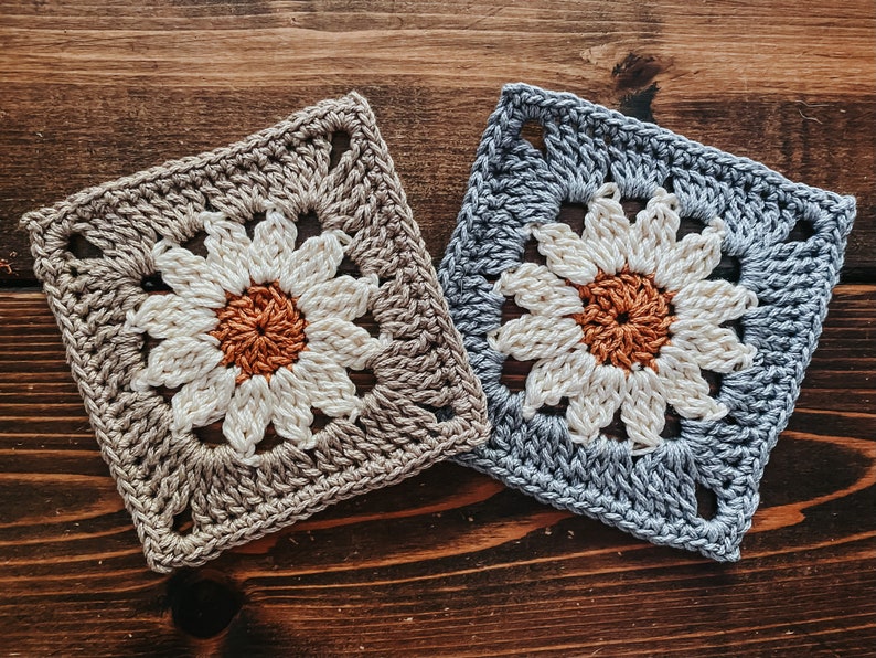 Daisy Granny Square Crochet Pattern Crochet Granny Square Granny Square Pattern Crochet Flower Pattern Crochet Daisy Pattern PDF image 1