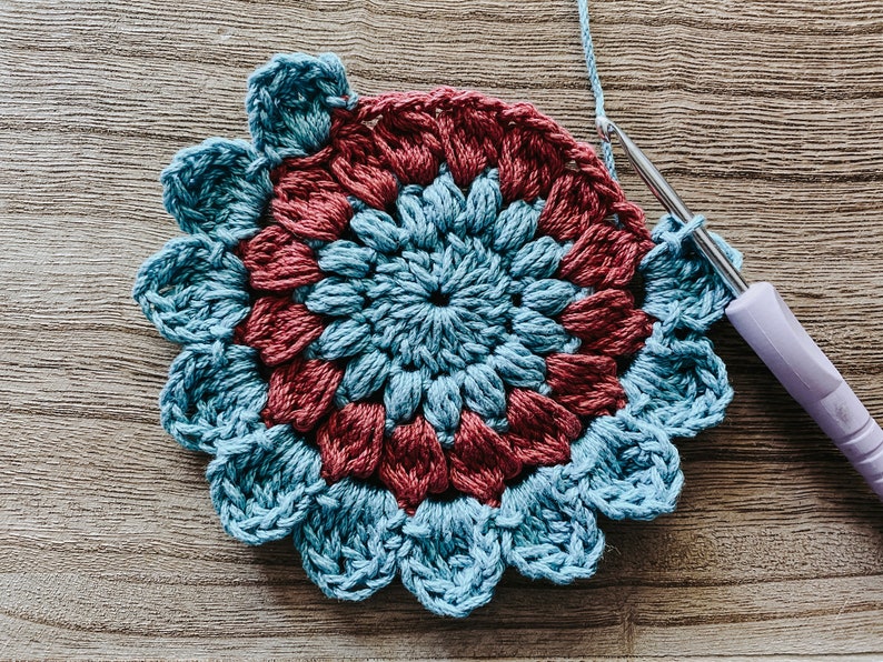 Crochet Flower Coaster Crochet Coffee Coaster Crochet Etsy