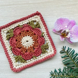 Granny Square Crochet Pattern - Flower Granny Square - Cute Crochet Pattern - Easy Crochet Granny Square