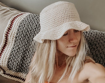 Crochet Pattern - Bali Bucket Hat - 4 SIZES - Crochet Bucket Hat Pattern - Crochet Sun Hat -Crochet Summer Patterns - Easy Crochet Pattern