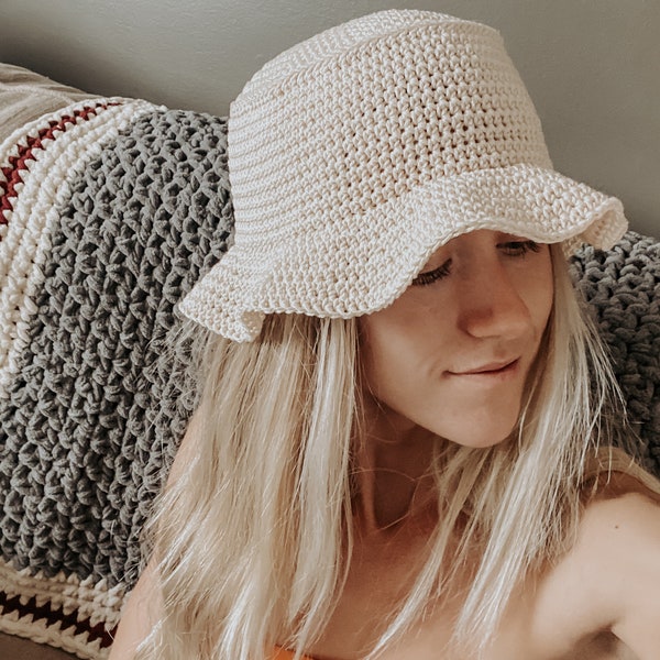 Crochet Pattern - Bali Bucket Hat - 4 SIZES - Crochet Bucket Hat Pattern - Crochet Sun Hat -Crochet Summer Patterns - Easy Crochet Pattern