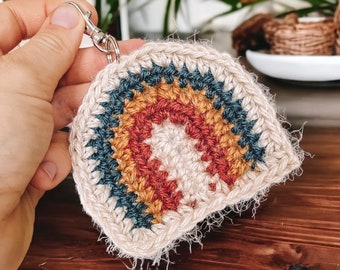 Rainbow Keychain Crochet Pattern - Keyring Crochet Pattern - Rainbow Crochet Pattern - Easy Crochet Rainbow - Crochet Mini Rainbow