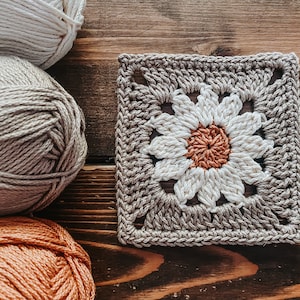 Daisy Granny Square Crochet Pattern Crochet Granny Square Granny Square Pattern Crochet Flower Pattern Crochet Daisy Pattern PDF image 3