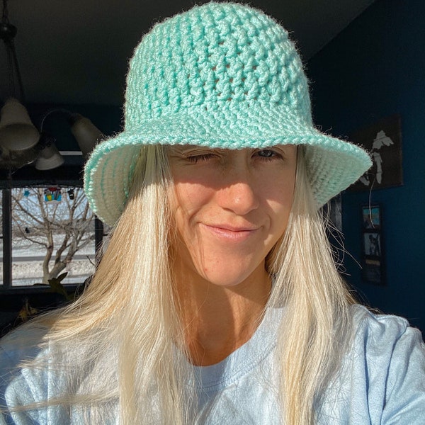 4 SIZES Crochet Pattern Bermuda Bucket Hat - Mama and Baby Hat Crochet Pattern - Crochet Baby Hat Pattern - Crochet Sun Hat