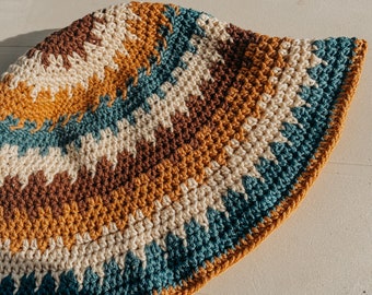 Crochet Pattern - Barbados Bucket Hat - Crochet Bucket Hat Pattern - Crochet Sun Hat - Crochet Boho Pattern