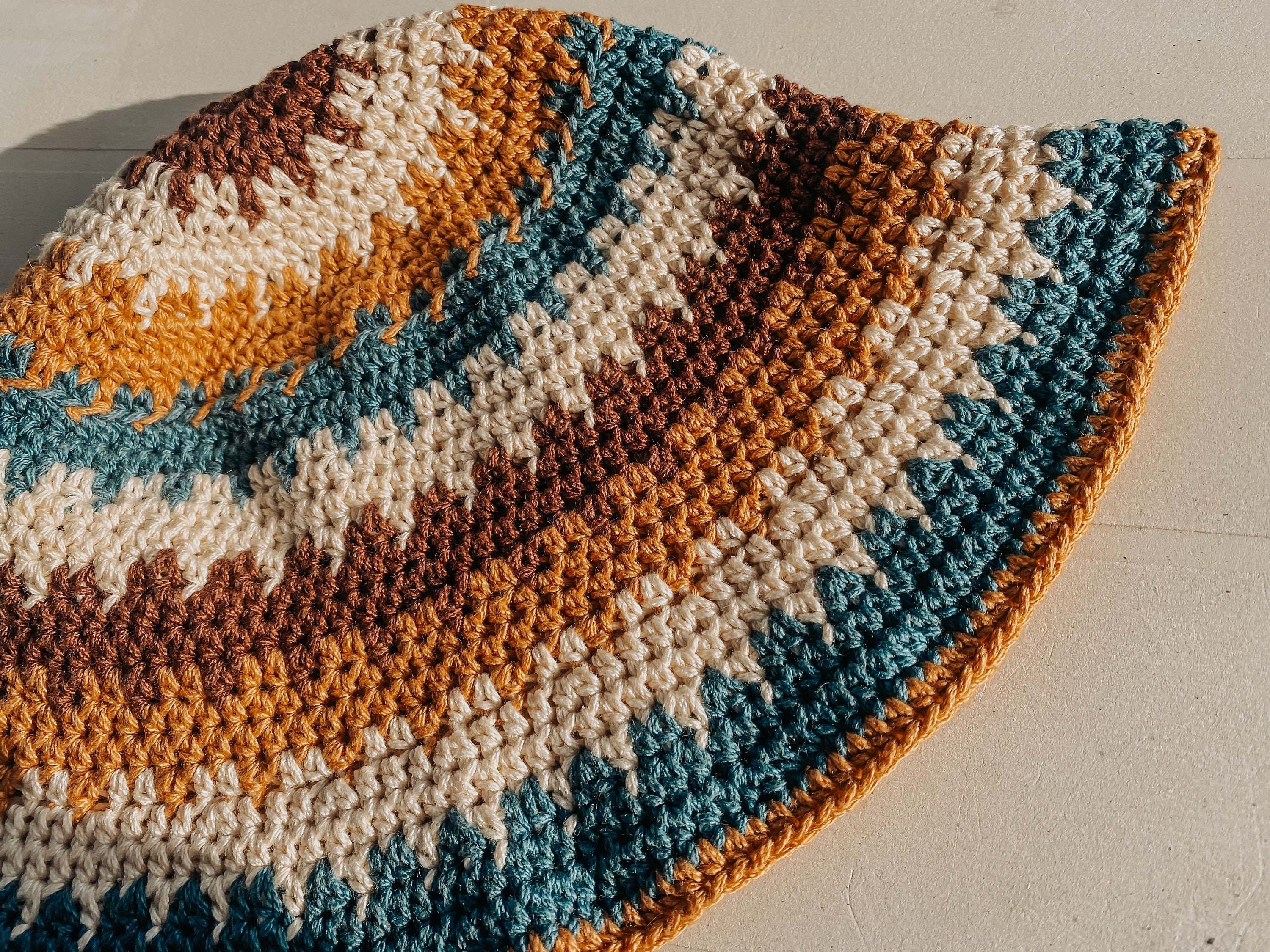 Crochet Pattern - Barbados Bucket Hat - Crochet Bucket Hat Pattern - Crochet Sun Hat - Crochet Boho Pattern