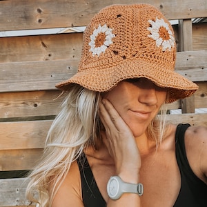 Crochet Pattern Bucket Hat - Crochet Bucket Hat Pattern - Crochet Sun Hat -Crochet Summer Patterns - Easy Crochet Pattern -Crochet Daisy Hat