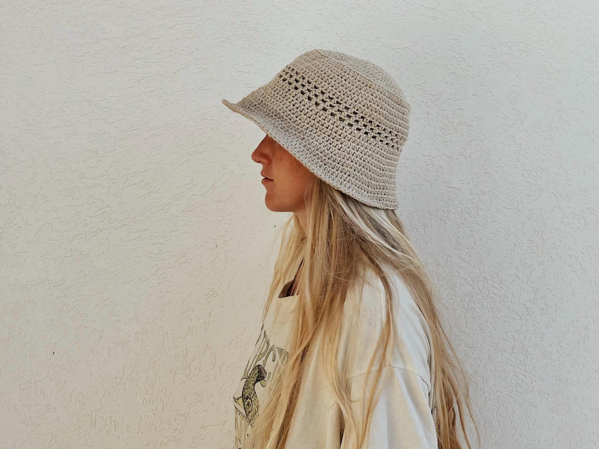 Crochet Bucket Hat - 100% Cotton Bucket Hat - Summer Bucket
