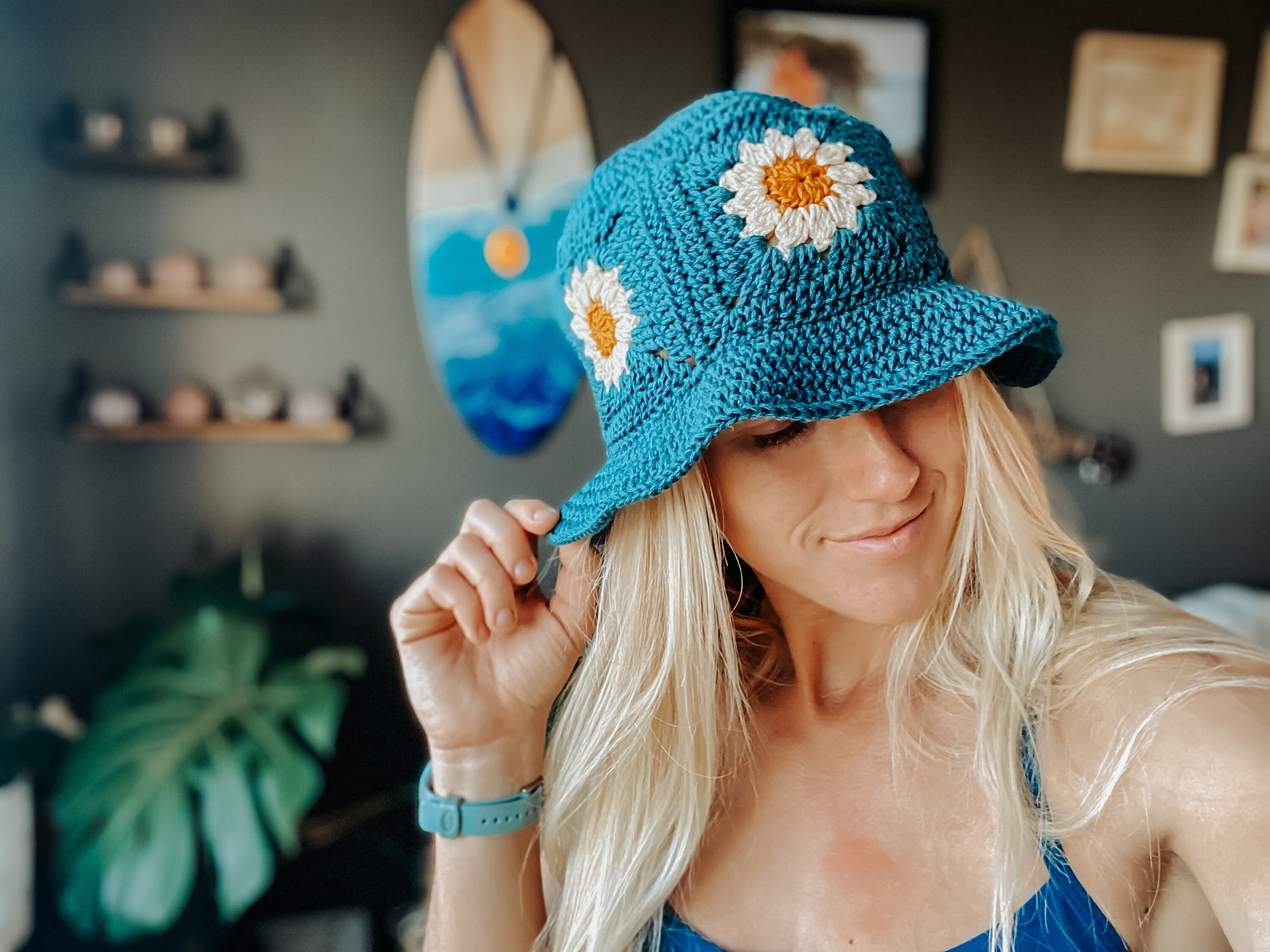 Crochet Bucket Hat - 100% Cotton Bucket Hat - Summer Bucket