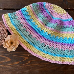 Crochet Pattern - Easter Bucket Hat - Crochet Spring Bucket Hat Pattern - Crochet Sun Hat - Crochet Easter Hat