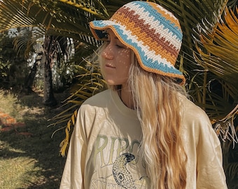 Crochet Pattern - Barbados Bucket Hat - Crochet Bucket Hat Pattern - Crochet Sun Hat - Crochet Boho Pattern