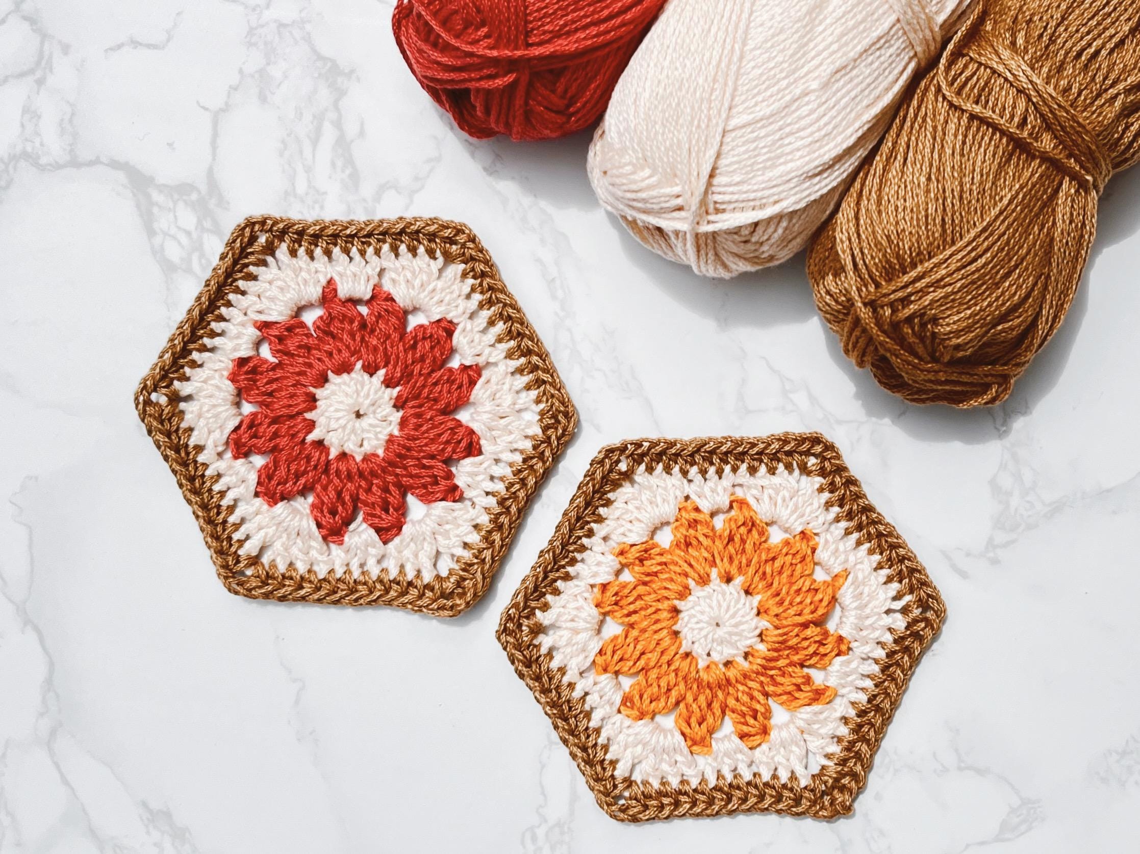 Hexagon Granny Square Crochet Pattern - Crochet Hexagon - Granny