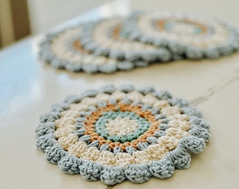 Dahlia Flower Crochet Pattern - Crochet Coaster - Crochet Flower Coaster - Crochet Coffee Coaster - Easy Crochet - Popular Crochet Pattern