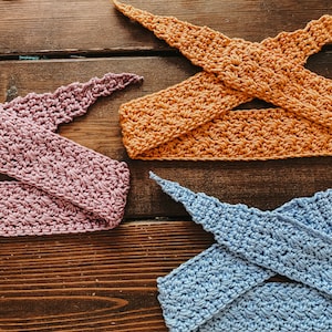 Crochet Headband Pattern Crochet Spa Headband Pattern Crochet Spa Set Easy Crochet Headband Quick Crochet Projects image 3