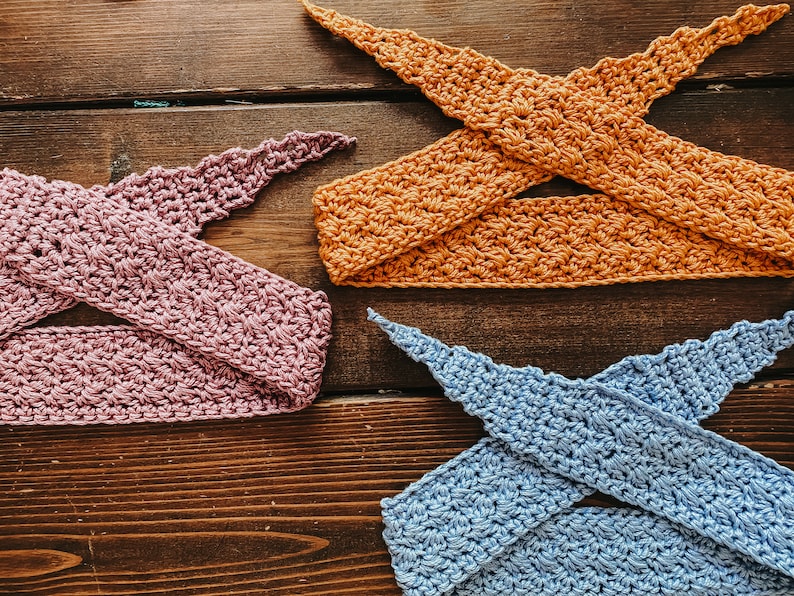Crochet Headband Pattern Crochet Spa Headband Pattern Crochet Spa Set Easy Crochet Headband Quick Crochet Projects image 3