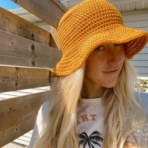 Modèle au crochet - Chapeau de soleil en 4 TAILLES - Modèle de chapeau de bob au crochet - Chapeau de soleil au crochet - Modèles d'été au crochet - Modèle facile au crochet