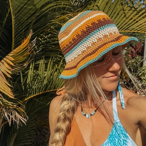 Aruba Bucket Hat Crochet Pattern - Adult and Child Size - Crochet Sun Hat - Crochet PDF Pattern - Crochet Hat -Bucket Hat Crochet Pattern