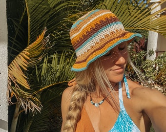Aruba Bucket Hat Crochet Pattern - Adult and Child Size - Crochet Sun Hat - Crochet PDF Pattern - Crochet Hat -Bucket Hat Crochet Pattern
