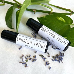 headache | tension | stress relief | essential oil rollerball | wellness roller | aromatherapy