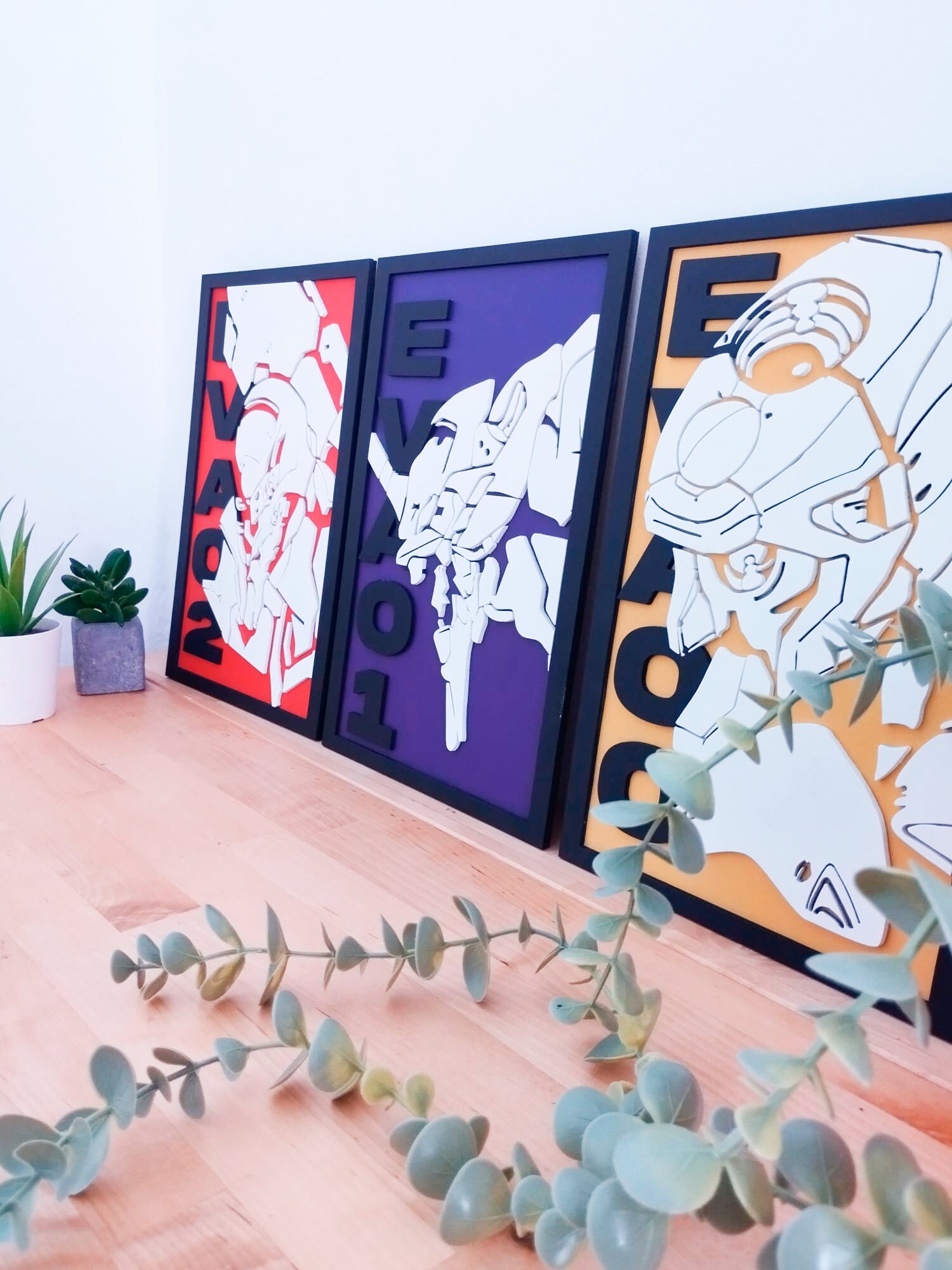 Neon Genesis Evangelion Wood Frame // Evangelion Laser Cut