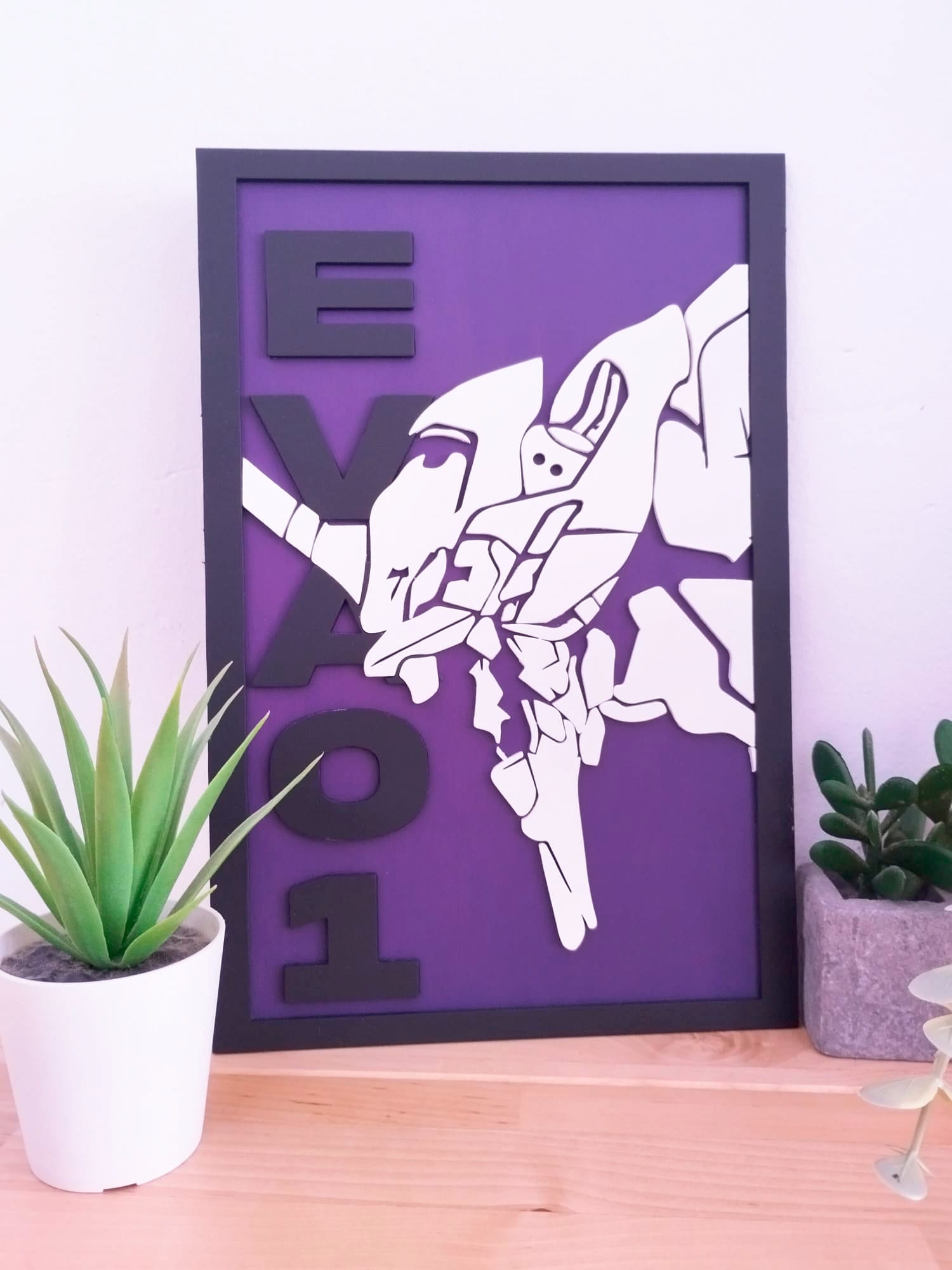 Neon Genesis Evangelion Wood Frame // Evangelion Laser Cut