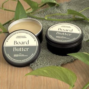 Board Butter Food Safe Wood Finish, Conditioner, Butcher Block Oil, Kitchen wax, Cutting Board, Polish, Natural, non-toxic, spoon finish