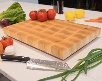 End Grain Maple Cutting Board, Natural Wood Board, Chopping, Handmade, Cherry, Walnut, Charcuterie Board, Butcher Block, Hardwood, Heirloom
