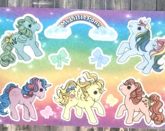Vintage Pony Waterproof Sticker Sheet