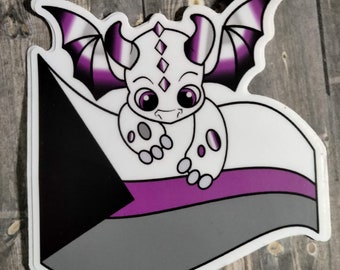 Demisexual Dragon PRIDE Sticker LGBTQIA+ Waterproof