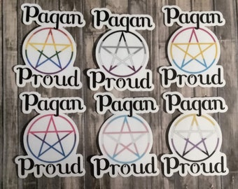 Pagan and Proud Stickers Genderfluid Genderqueer Lesbian Bisexual Asexual Nonbinary Trans Pansexual
