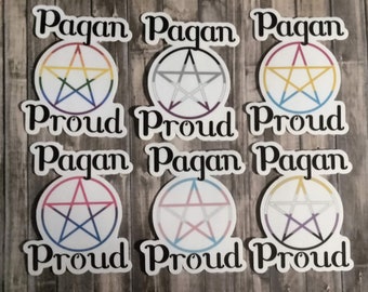 Pagan and Proud Stickers Genderfluid Genderqueer Lesbian Bisexual Asexual Nonbinary Trans Pansexual