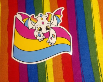 Pansexual PRIDE Dragon Sticker LGBTQIA+ Waterproof