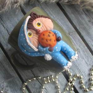 Owl mug , Decorative and Personalized Gift Mug Made of Polymer Clay, Birthday, Christmas, friend, lover, mother, sister gift