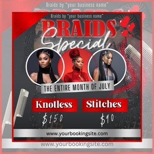 Red braids special sale flyer