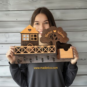 Wooden Key Holder Etsy