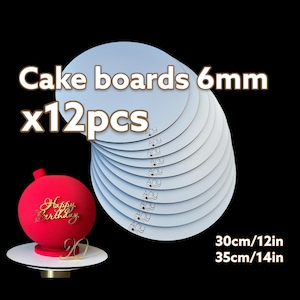 Confezione 12 espositori per torte in legno: Tabellone inciso per torte nuziali 12, 14 pollici - Lima tagliata al laser per kit di decorazioni per torte uniche ed eleganti 12