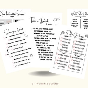 Bachelorette Party Games Printable Instant Digital Download for Bridal ...