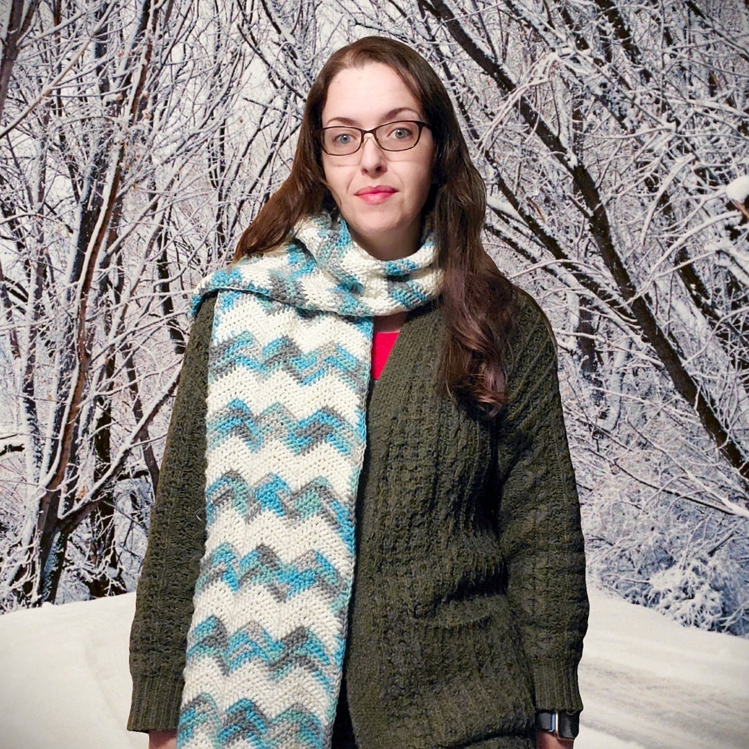 Chevron Scarf Crochet Pattern – Easy Winter Scarf (PDF Download) - Etsy
