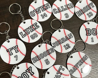 Baseball keychain | softball keychain | custom name keychain | baseball team gifts | softball team gifts| baseball accessories