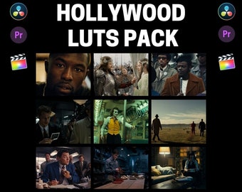 Cinematic LUTs Pack Hollywood Movie LUTs Video LUTs for Premiere Pro, Final Cut, After Effects, Davinci Resolve