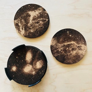 Posavasos de la NASA: imágenes del telescopio James Webb, juego de 4, grabados con láser