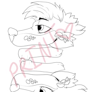 DEER personalizável para colorir seu próprio modelo de fantoche de dragão de papel para impressão Base inicial