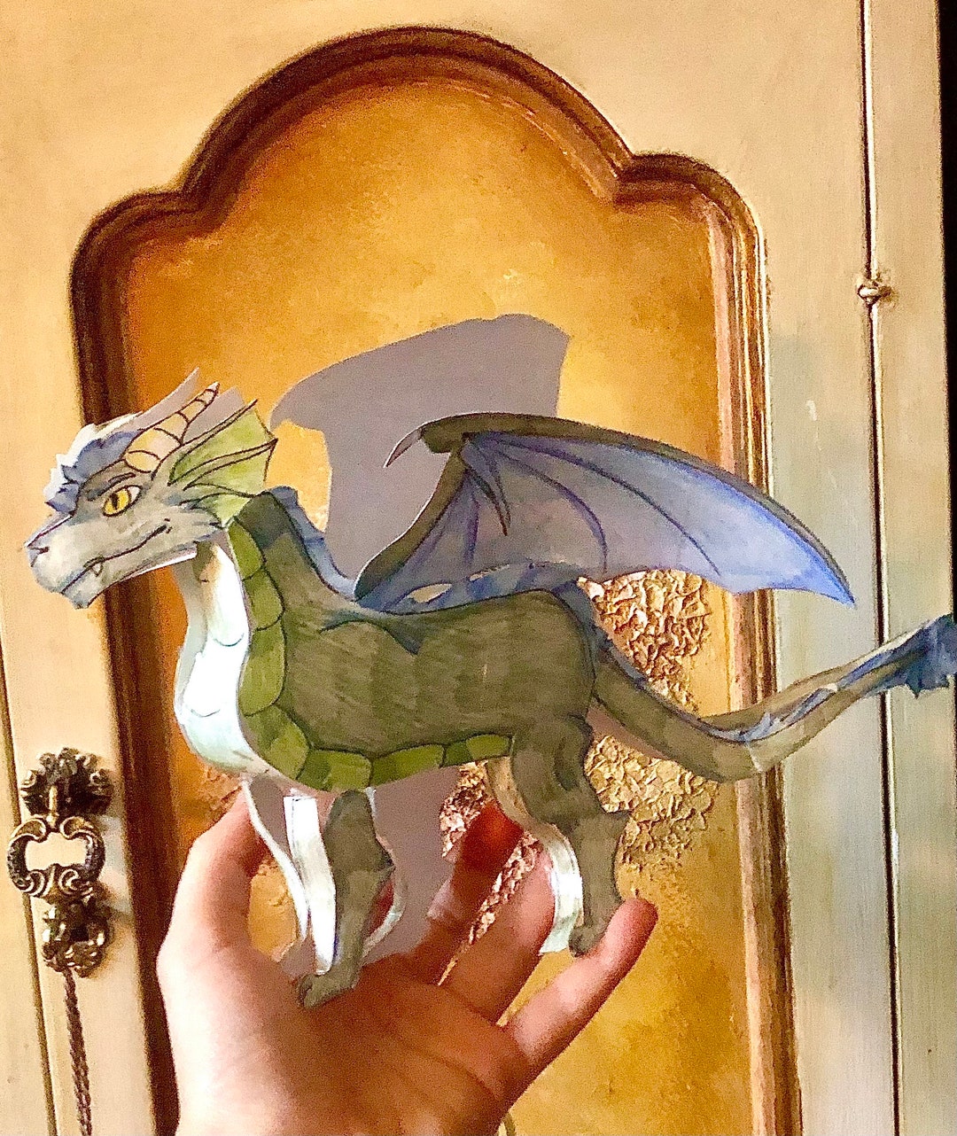 Original Handmade Paper Dragon Doll Folkart Papercraft Figurine Gift - Etsy