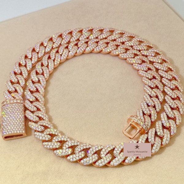 Iced Out Cuban Link Chain Etsy