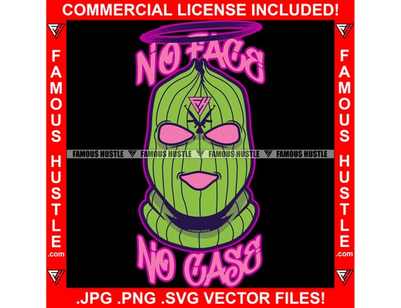No Face No Case Gangster Killer Ski Mask Halo Gang Member