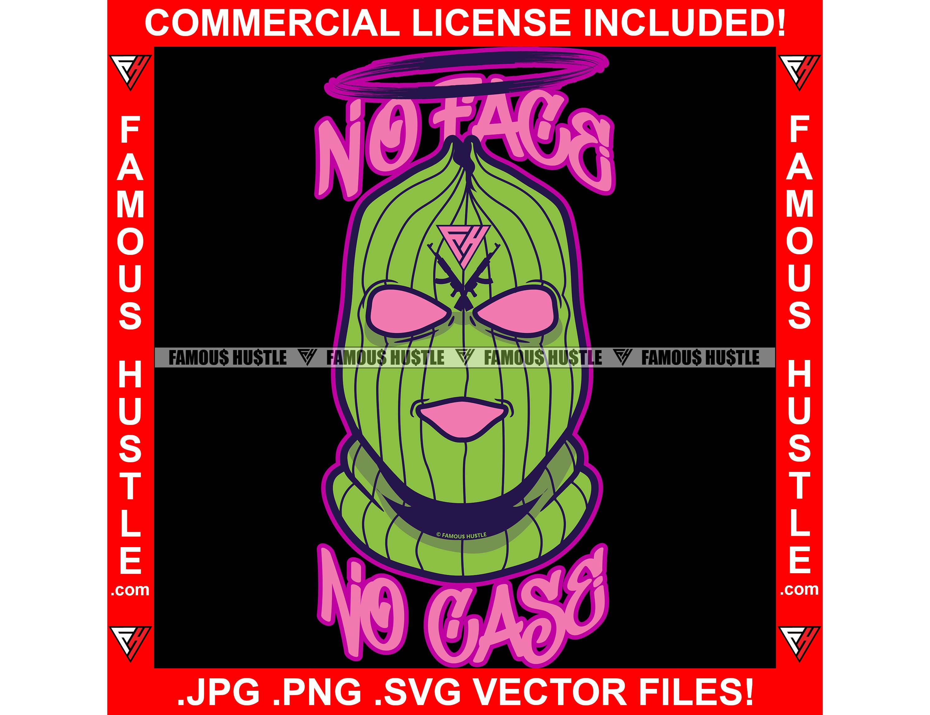 No Face No Case Gangster Killer Ski Mask Halo Gang Member