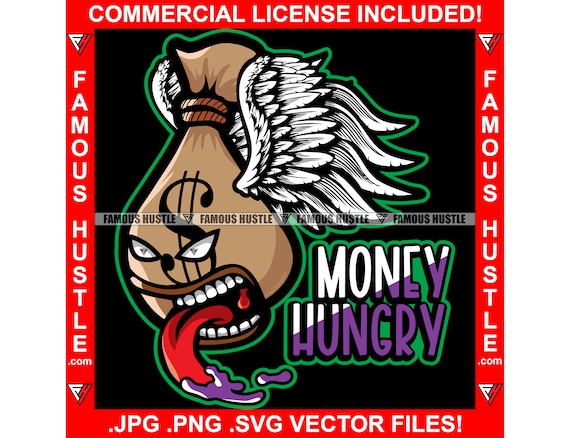 Money Hungry Cash Money Bag Gangster Purple Drink Lean Dripping