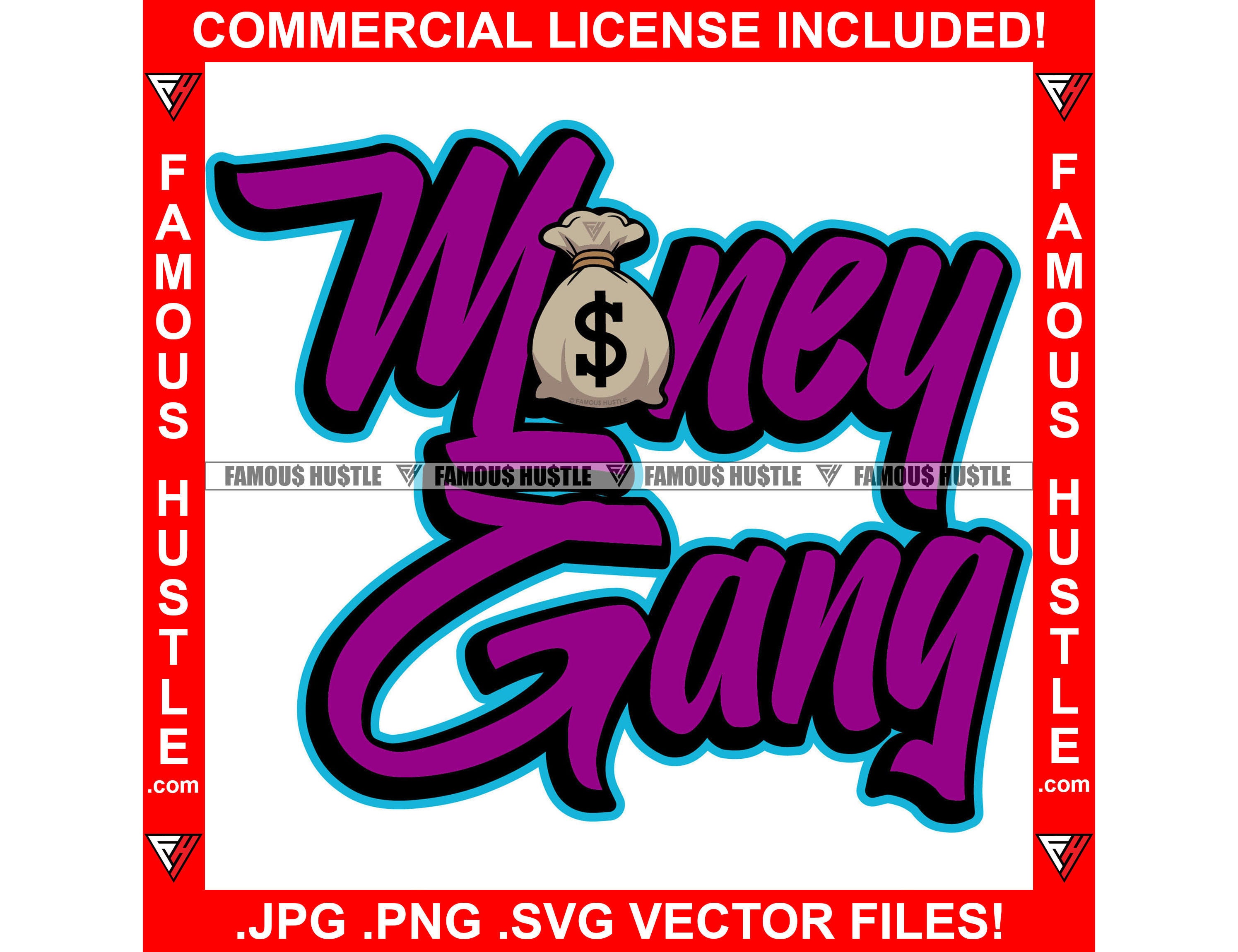 Money Gang Quote Trap Gangster Saying Guns Hip Hop Rap Plug Etsy