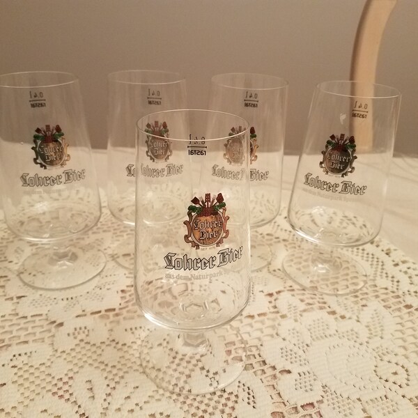 Vintage Beer Glasses Etsy