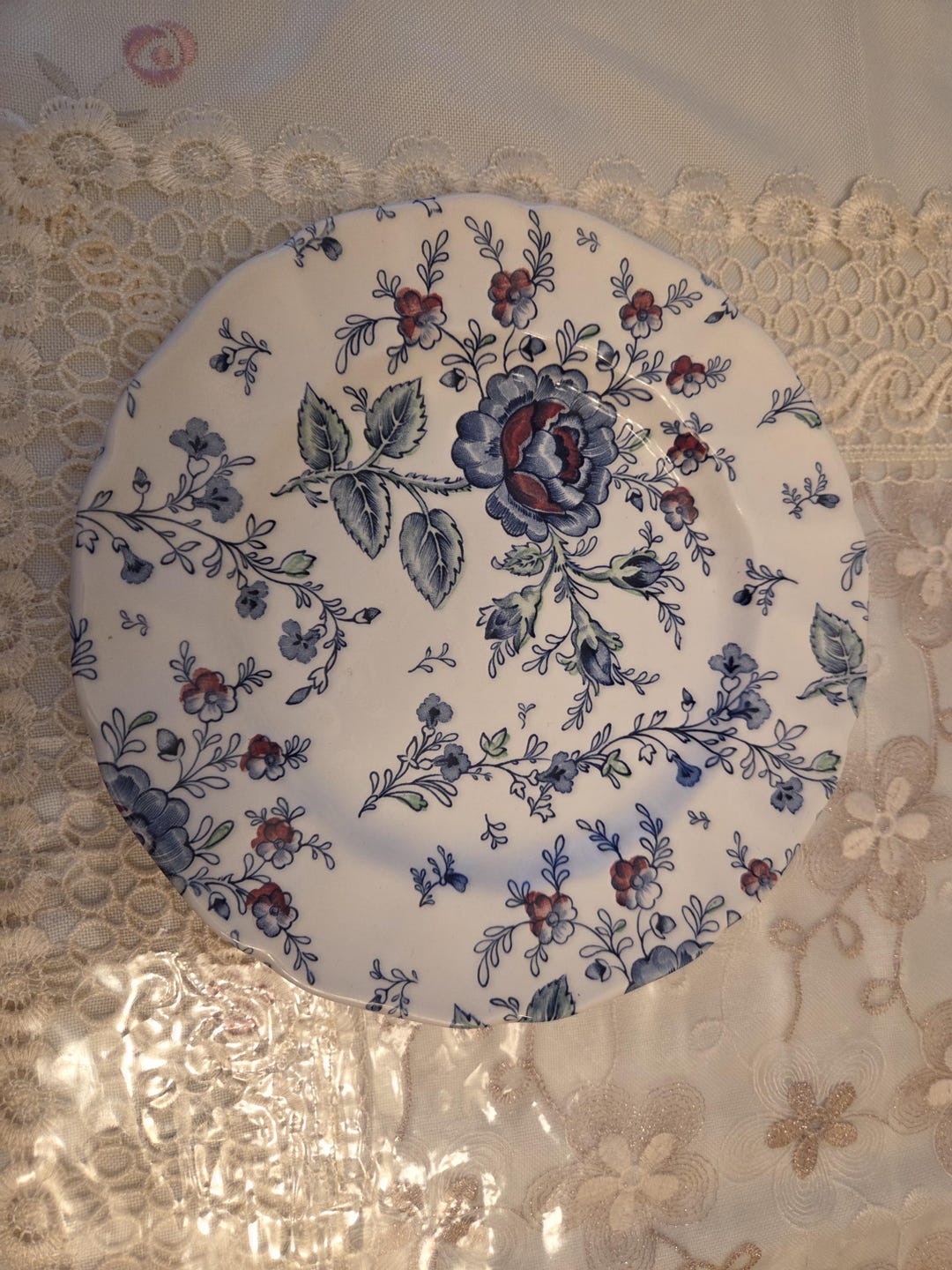 Johnson Brothers Blue Chintz Salad Plate - Etsy